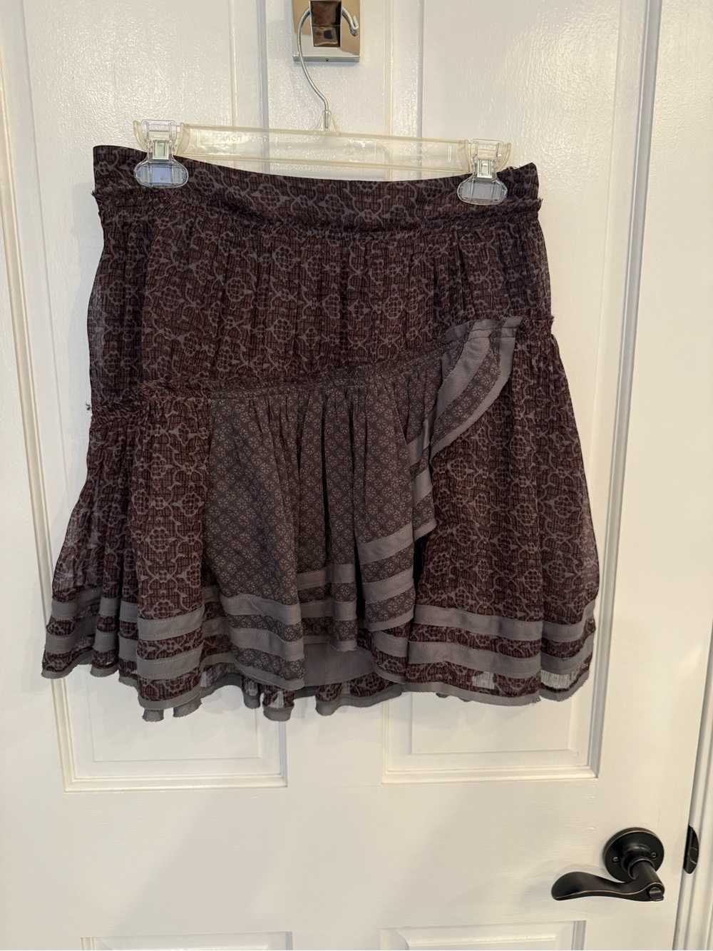 Free People Patterned Layered Mini Skirt